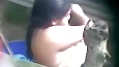 Emotional Desi aunty nude bathing outdoor secretly recorded by BF