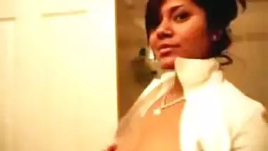 tina Patel from man met uni, doing a sexy strip tease