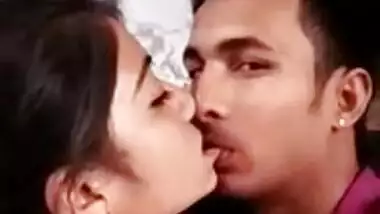 Girl kisses her XXX partner who films a sex movie about the making out