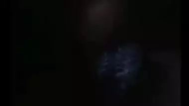 Horny male licks his Desi wife's sweet tits during XXX video call