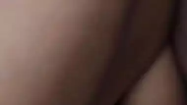 Indian aunty with mole on face closes eyes and enjoying XXX