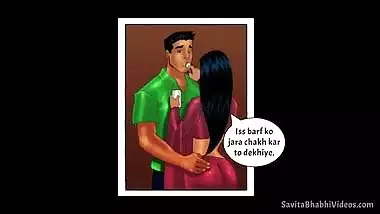 Desi Savita Bhabhi has boobs kissed by Devar in this comic XXX video