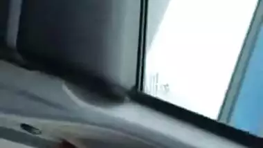 Step son fucking step mom in leggings in the car park of McDonald's