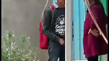 Indian school girl give head outdoor before school and caught on XXX cam