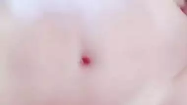 Sexy chubby gal exposing her undressed beauty