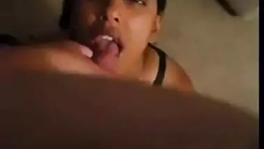 Indian bhabhi with cute ass doing an amazing blowjob