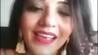 Monalisa Instagram Live with her ID, Cleavage in Nighty ,Big Melons