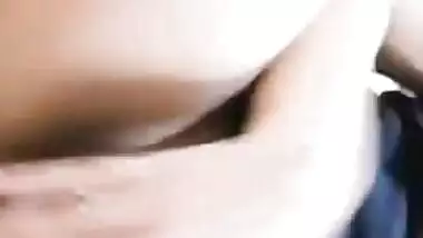 After touching hard nipples Desi MILF wants to rub her XXX snatch