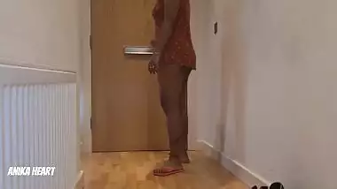 Teasing A Real Delivery Guy Flashing My Ass And Pussy In A Reveling Dress