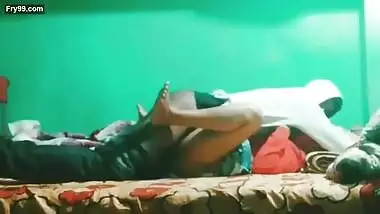 Desi Romantic and rough sex of Indian local Town couple at her friends home