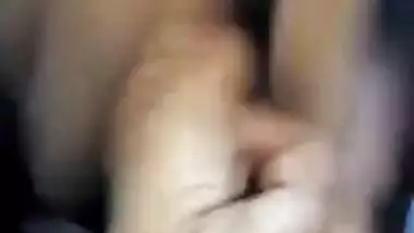 Meeting with young man takes Desi MILF in green saree to show XXX boobs