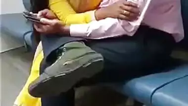 Young Desi couple shares XXX kisses in metro on way to place for chudai