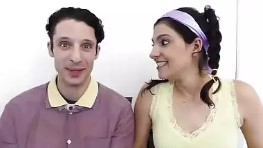 Crazy weirdo licked, poked and enjoyed chubby sexy gf’s fleshy belly & horny navel!